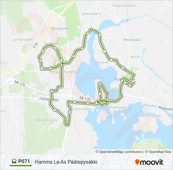 P071 Bus Line Map