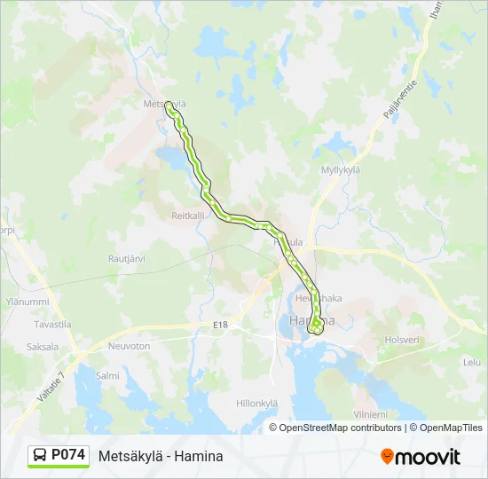 P074 Bus Line Map