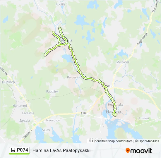 P074 Bus Line Map