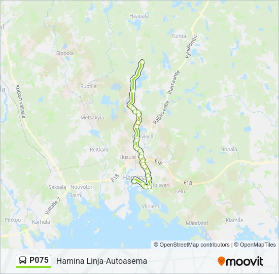 P075 Bus Line Map