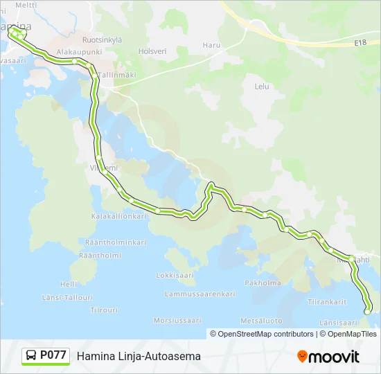 P077 Bus Line Map