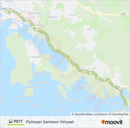 P077 Bus Line Map