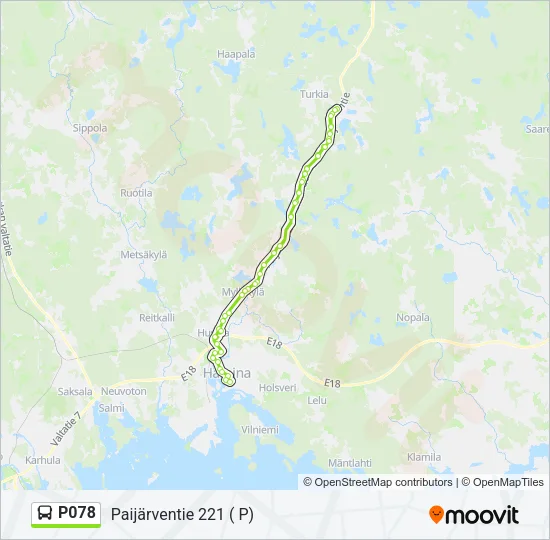 P078 Bus Line Map