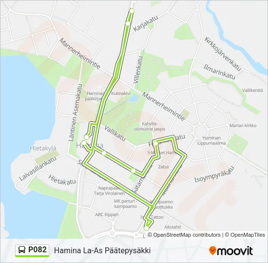 P082 Bus Line Map