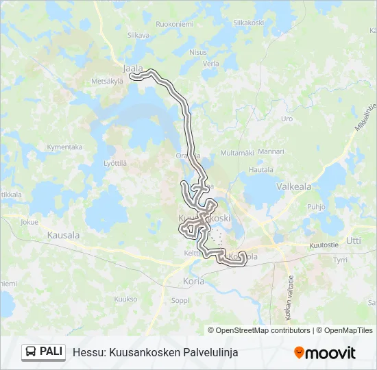 PALI Bus Line Map