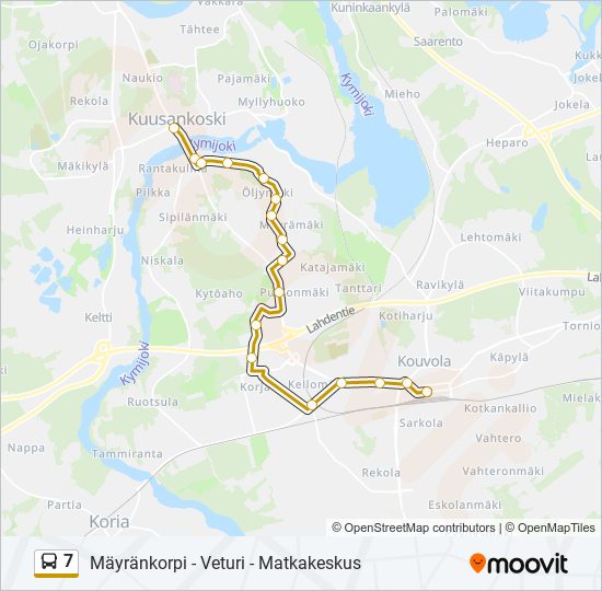 7 bus Line Map