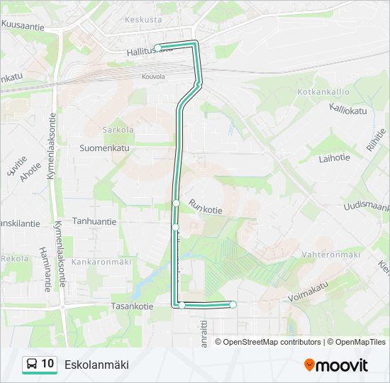 10 bus Line Map