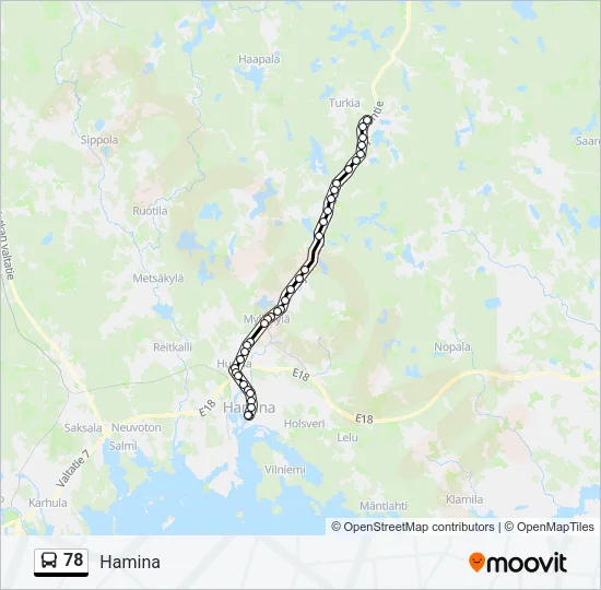 78 Bus Line Map