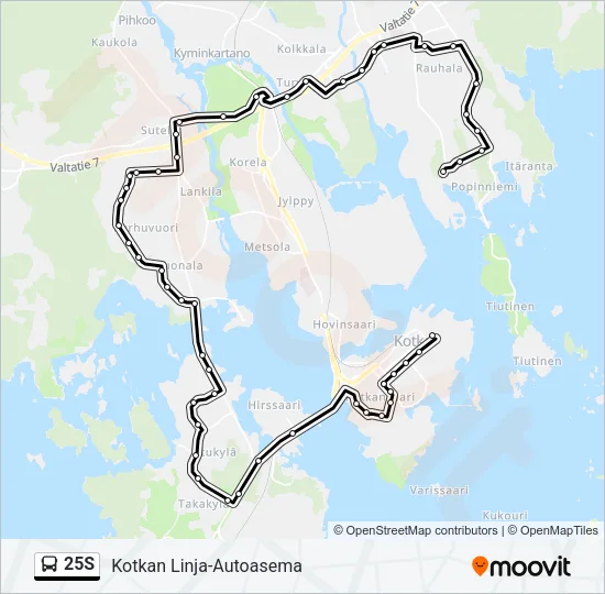 25S Bus Line Map