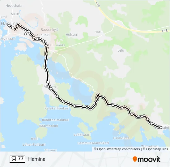 77 Bus Line Map