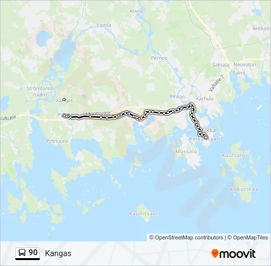 90 Bus Line Map
