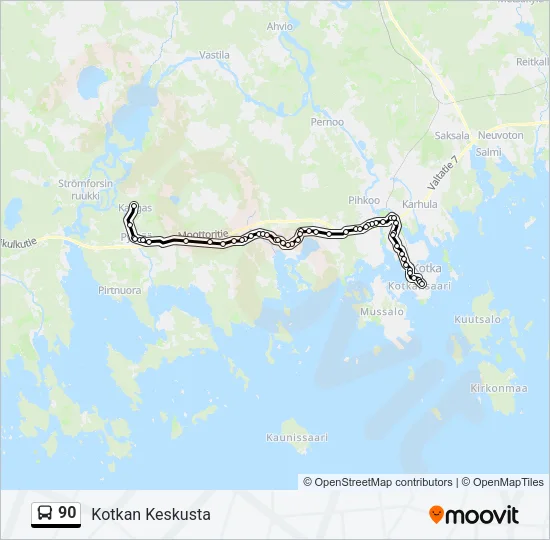 90 Bus Line Map