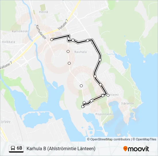 6B Bus Line Map