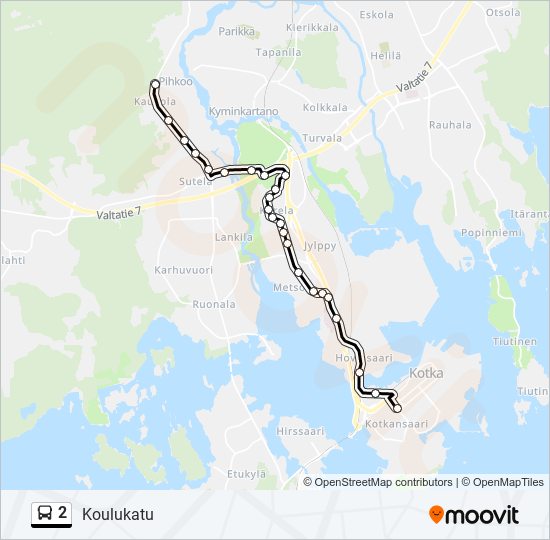 2 bus Line Map