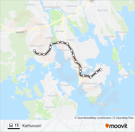 15 Bus Line Map