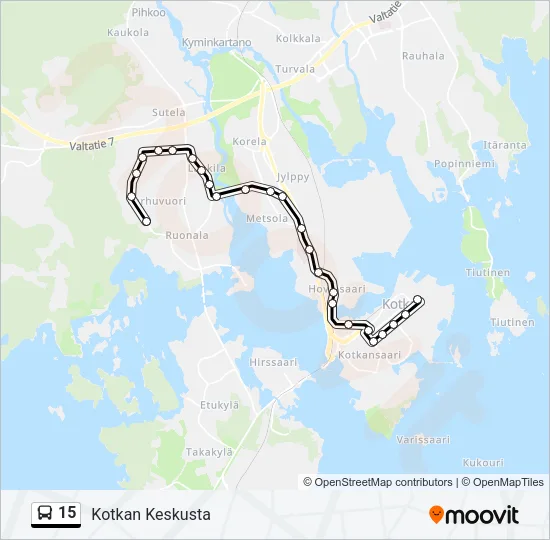 15 Bus Line Map