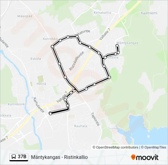37B Bus Line Map