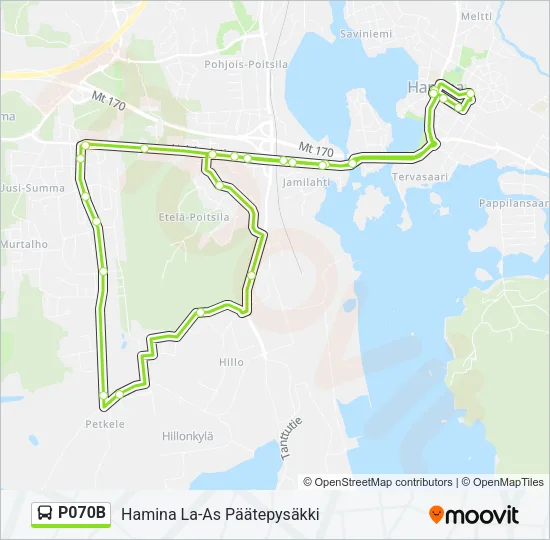 P070B Bus Line Map