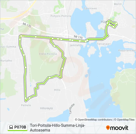 P070B Bus Line Map