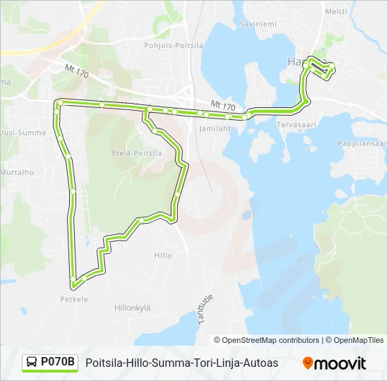 P070B Bus Line Map