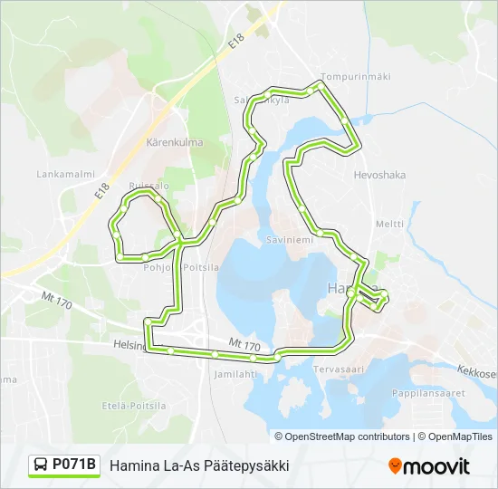 P071B Bus Line Map