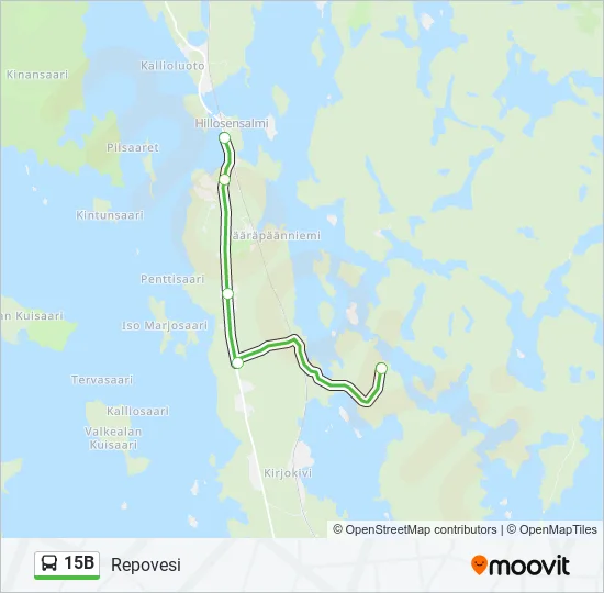15B Bus Line Map
