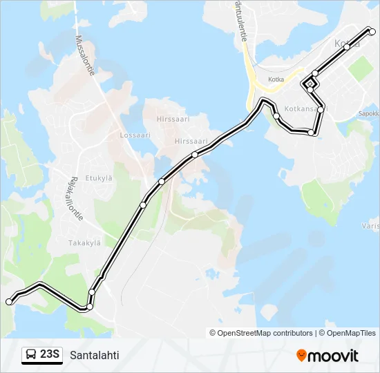 23S Bus Line Map
