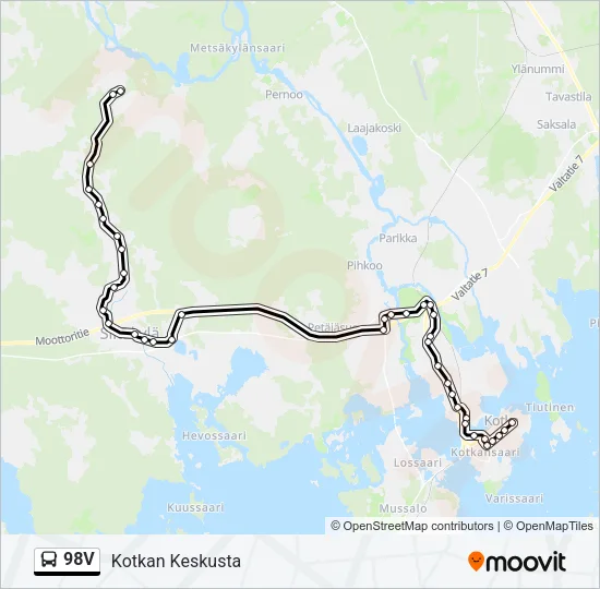 98V Bus Line Map