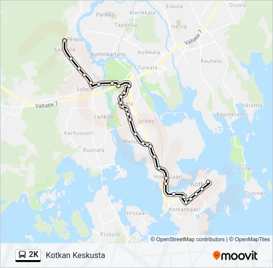 2K Bus Line Map