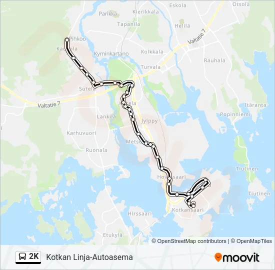 2K Bus Line Map