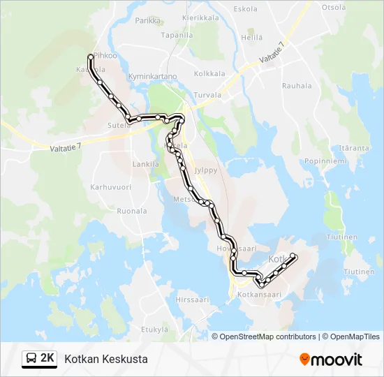 2K Bus Line Map