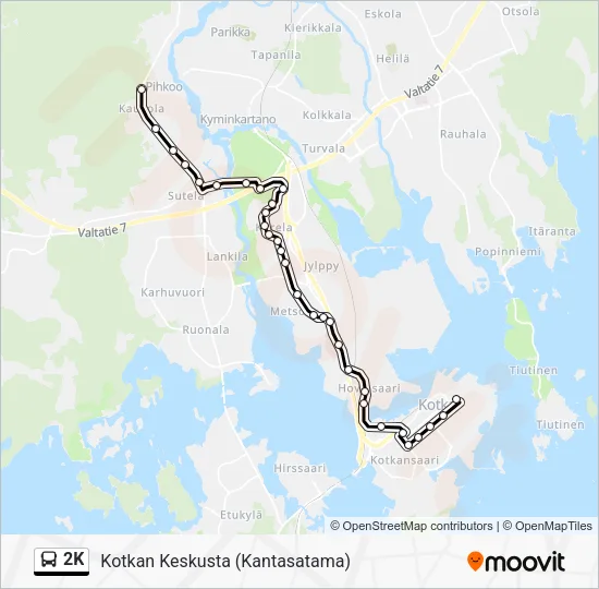 2K Bus Line Map