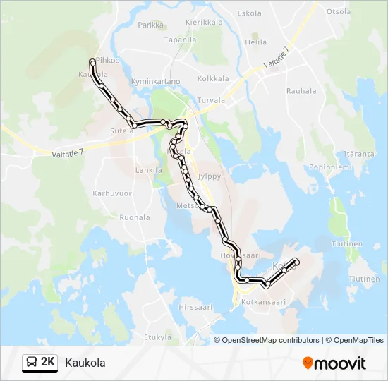 2K Bus Line Map