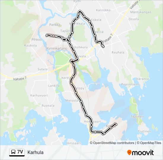 7V Bus Line Map