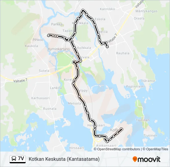 7V Bus Line Map