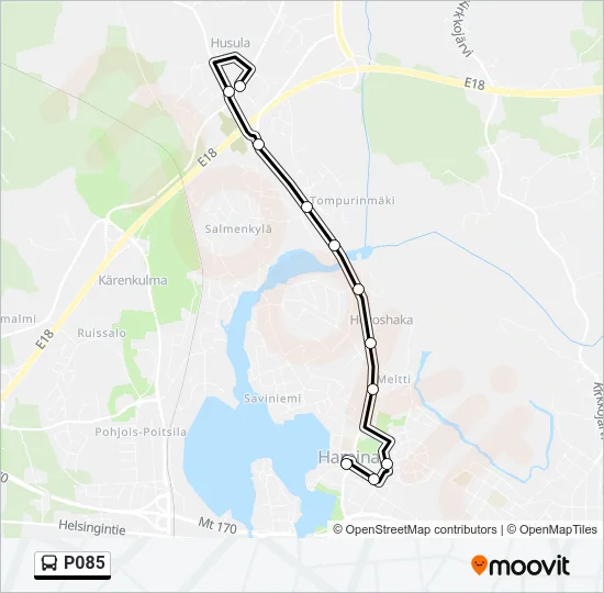 P085 Bus Line Map