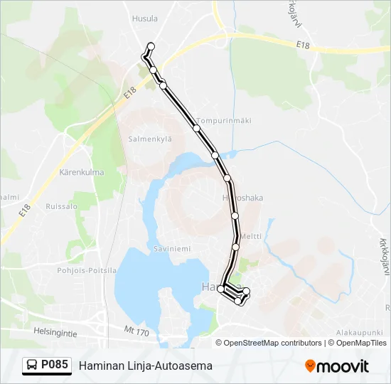 P085 Bus Line Map