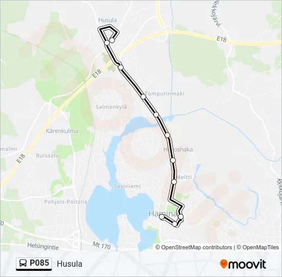 P085 Bus Line Map