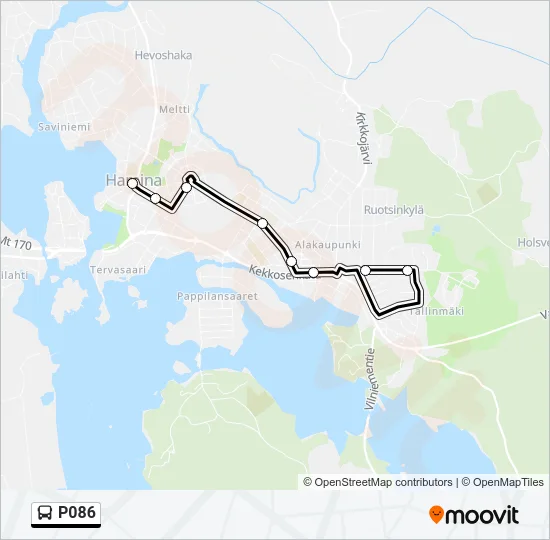 P086 Bus Line Map