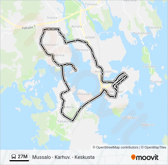 27M Bus Line Map