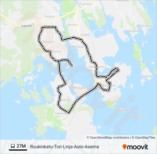 27M Bus Line Map