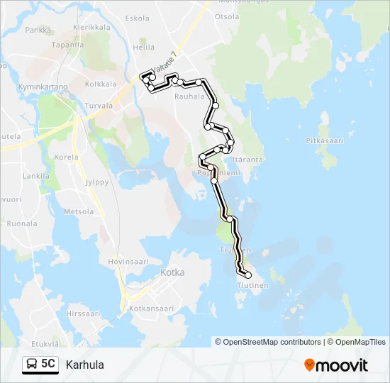 5C Bus Line Map
