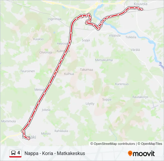 4 Bus Line Map
