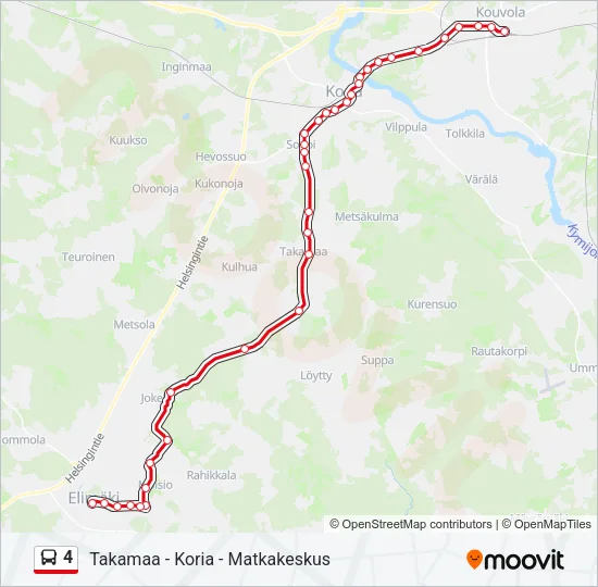 4 Bus Line Map