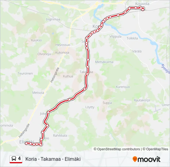 4 Bus Line Map