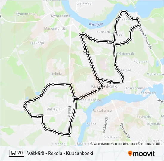 20 Bus Line Map
