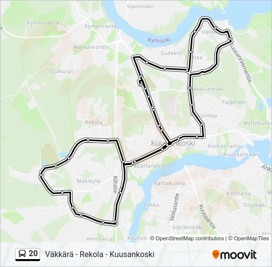 20 Bus Line Map