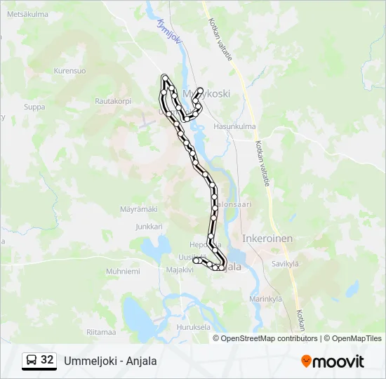 32 Bus Line Map