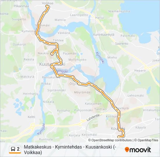 2 Bus Line Map