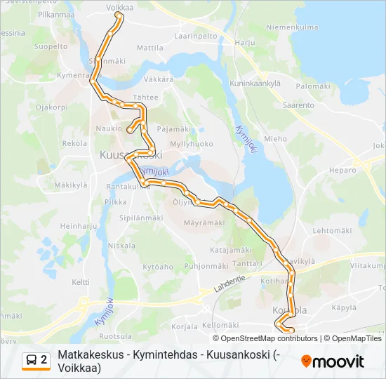 2 Bus Line Map